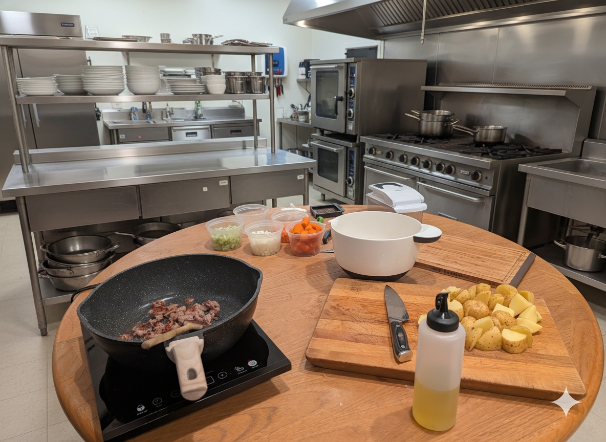 Braised Sausage, Potato & Carrot Skillet